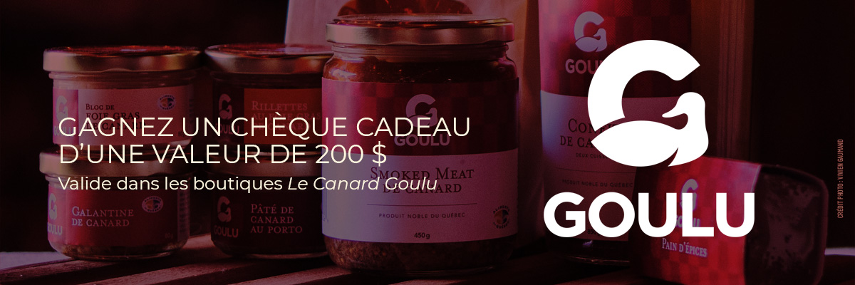 TERMINÉ – Gagnez 200 $ au Canard Goulu